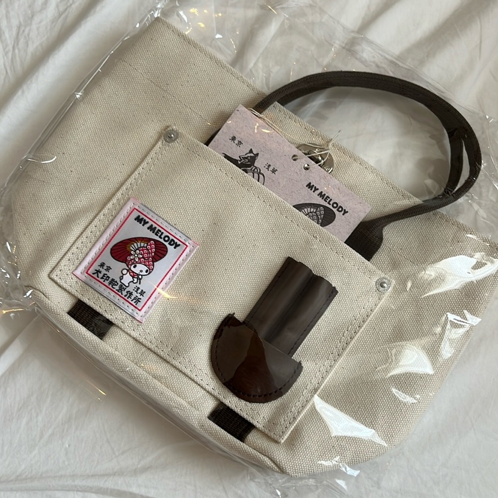 RARE! *NWT* Handmade in Japan 🇯🇵 Sanrio My melody x Inujirushikaban bag